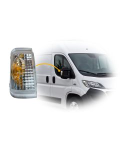 FIAT DUCATO CITROEN RELAY PEUEGEOT BOXER 2006- ON DOOR WING MIRROR INDICATOR CLEAR PUSH RH RIGHT SIDE OFF SIDE
