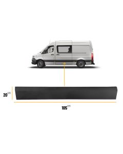 Mercedes Sprinter 2006 - 2018 & Vw Crafter 2006-2017 Moulding Trim Plastic Strip Sliding Door Lh Left N/S