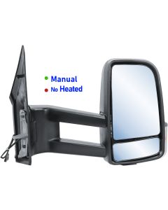 Mercedes Sprinter 2006 - 2018 & Vw Crafter 2006 - 2017 Long Arm Manual Door Wing Mirror Driver Side Off Side Rh