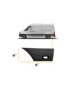 MEDIUM WHEEL BASE MWB SPRINTER 2018 - 2025 MOUDLING TRIM Left Side Passenger Side Nearside N/S