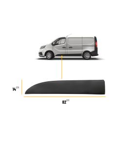 Vauxhall Vivaro 2014-2019 & Renault Trafic 2014-2022 & Nv300 2016-2021 Front Door Moulding Trim Panel Passeger Lh Left Side